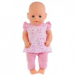 Одежда для кукол размером 40-42 см. – Костюм с легинсами и туникой Бабочки (Карапуз, OTF-1904S-RU)