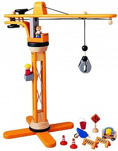 Игровой набор - Подъемный кран (Plan Toys, 6086k)