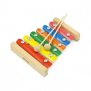 Металлофон деревянный, 6 планок (Алатойс, МФ0601)