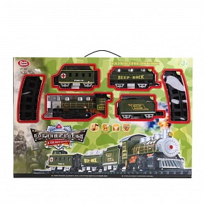 Железная дорога с дымом, светом и звуком, длина полотна – 212 см. (Playsmart, S400-H06014)