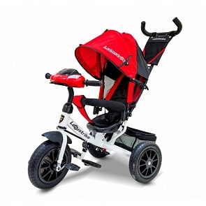 Трехколесный велосипед - Lexus Trike, колеса 12" и 10", белый+красный, свет и звук (Lexus Trike, 950M2-N1210P-WHITE+RED-3)