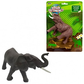 Юный натуралист. Животные - Слон, термопластичная резина (ABtoys,  PT-01175)