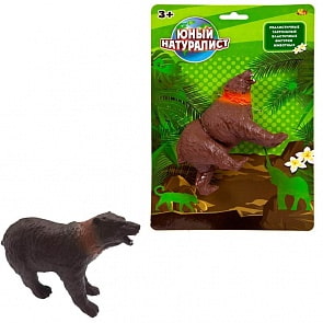 Фигурка из серии Юный натуралист – Медведь бурый, термопластичная резина (Abtoys, PT-01164)
