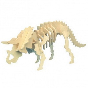 Модель деревянная сборная - Трицератопс (Wooden Toys, J001)