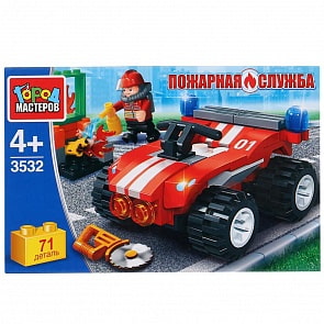 Конструктор Пожарник на квадроцикле, 71 деталь (Город мастеров, 3532-KK)