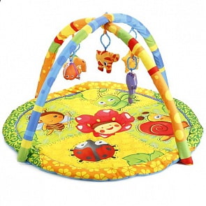 Коврик детский - Цветочек, с мягкими игрушками на подвеске, в сумке (Умка, B1624522-R3sim)