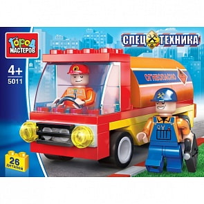 Конструктор - Бензовоз, 59 деталей (Город мастеров, AA-5011-R)