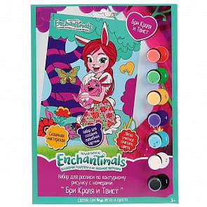 Набор для творчества Роспись по номерам из серии Enchantimals, холст на картоне 17 х 23 см (MultiArt, 209-EN2)