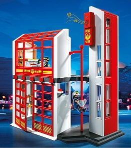Игровой набор - Пожарная служба: Пожарная станция с сигнализацией (PlayMobil, 5361pm)