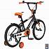 Двухколесный велосипед Lider Pilot, диаметр колес 18 дюймов, черный/оранжевый  - миниатюра №2