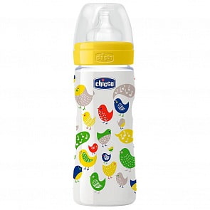 Пластиковая бутылочка с силиконовой соской, 330 мл (Chicco, 70709010040)