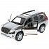 Металлическая инерционная модель – Toyota Prado, хром серебристый, 12 см, открываются двери и багажник  - миниатюра №2