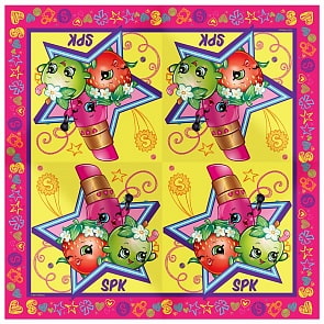 Набор салфеток Шопкинс, 16 штук, 24 х 24 см (Росмэн, 32523)