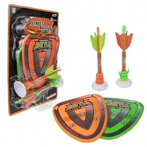 Игровой набор Street Battle с 2 метательными стрелами с присоской и 2 щита-мишени (1toy, Т17366)
