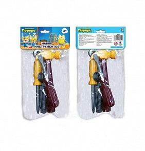 Набор инструментов из серии Пингвинёнок Пороро, 7 штук, пакет с хедером (1toy, Т58824)