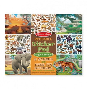 Набор стикеров с фоном из серии Творчество – Джунгли и Саванна (Melissa and doug, 30502M_md)