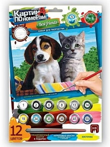 Набор для творчества - Картина по номерам, средняя (Danko Toys, KN-03-10)