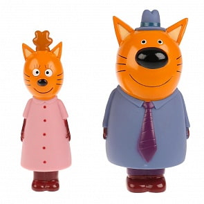 Набор из 2 игрушек для ванны Капитошка – Три Кота: мама и папа (Играем вместе, LX18003)