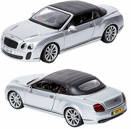 Металлическая машинка Bburago Bentley Continental Supersports, масштаб 1:18 