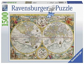Пазл - Историческая карта, 1500 деталей (Ravensburger, 16381)