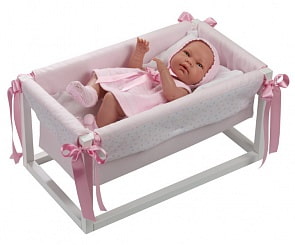 Кукла-младенец в кроватке Llorens Juan, S.L., L 73399)