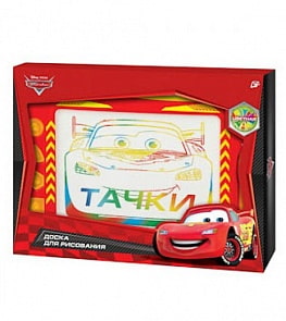 Доска для рисования магнитная «Дисней Тачки» цветная, 4 печати (Играем вместе, DT-1859-Rsim)