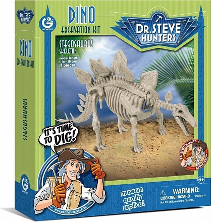 Набор для проведения раскопок из серии Dr.Steve Hunters - Стегозавр, 14 деталей 