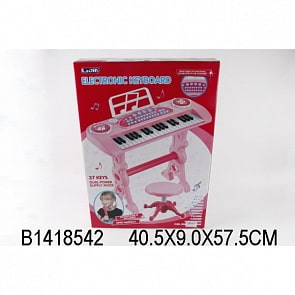 Синтезатор 220V на батарейках, 37 клавиш, с микрофоном и стулом 328-03 (B1418542)