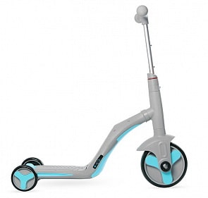 Самокат-беговел- Black Aqua FL-868, 3 в 1, серо-голубой (А.В.Т. Спорт, 7442)