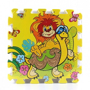 Коврик-пазл «Львенок и черепаха», 8 сегментов (Играем вместе, FS-LC-01sim)