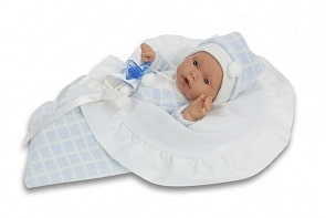 Кукла -младенец Бланка в голубом, умеет плакать, 27 см. (Antonio Juan Munecas, 1106B)