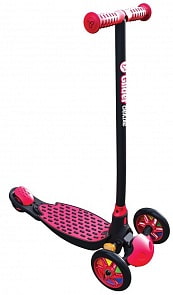 Трехколесный самокат YVolution Y Glider Deluxe, черно-розовый (Yvolution, 100885)