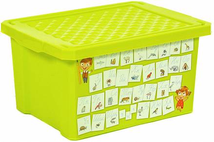 Ящик для игрушек X-Box Обучайка - Азбука, салатовый 