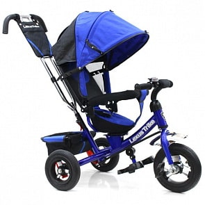 Велосипед 3-колесный с резиновыми надувными колесами 10 и 8 дюймов, поворотное сиденье, цвет – синий (Lexus Trike, 950R-N108-BLUEsim)