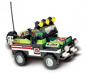 Конструктор – Экспедиция: внедорожник с водителем и механиком, 164 детали (Sluban, M38-B0135)