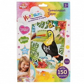 Аппликация из пайеток и страз - Тукан (MultiArt, 261-MA-PS)