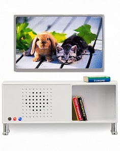 Мебель для домика - Музыкальный центр и телевизор белого цвета (Lundby, LB_60208200)