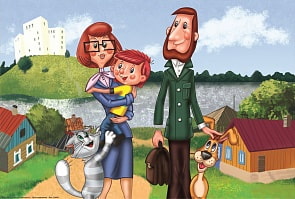 Макси Паззл "Простоквашино" Союзмультфильм 24 элементов (Origami, 10899or) 