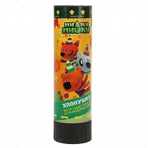 Хлопушка пружинная – Ми-ми-мишки, конфетти из разноцветной бумаги, 15 см (Играем вместе, POP-15-MMM-1)