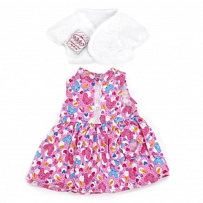 Комплект одежды для кукол – Платье и короткая шубка, 40-42 см (Карапуз, B1552480-RUsim)