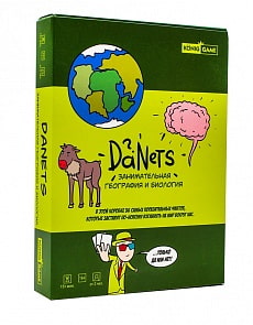 Игра настольная карточная. DaNetS. Занимательная география и биология (Рыжий кот, ИН-5005)