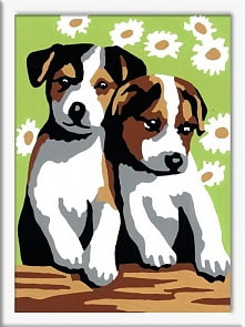 Раскрашивание по номерам – Забавные щенки (Ravensburger, 29512st)