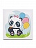 Раскраска на холсте – Панда с шариками, 20 х 20 см  - миниатюра №1