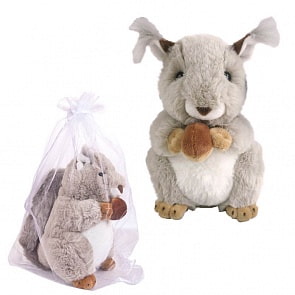 Мягкая игрушка в подарочном мешочке - В дикой природе. Бельчонок с орешком, 20 см (ABtoys, M2130)