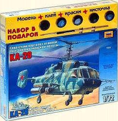 Набор подарочный - Модель для склеивания - Вертолет Ка-29 (Звезда, 7221П) - миниатюра
