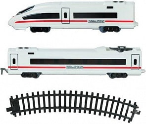 Железная дорога - Скоростной поезд, 14 деталей, свет и звук (Голубая стрела, 87179)