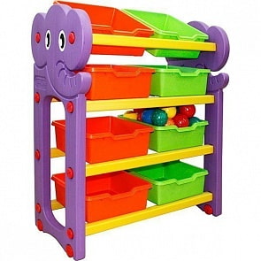 Стеллаж для хранения игрушек, 4 секции (Happy Box, JM-809A)
