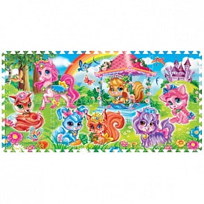 Коврик-пазл – Любимые питомцы, 8 сегментов (Играем вместе, FS-PETSsim)