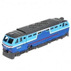 Локомотив 19 см, открываются двери, инерционный механизм, свет и звук (Технопарк, SB-16-91-BL-WB)