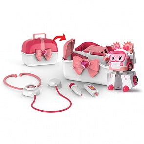 Poli Robocar. Кейс с трансформером Эмбер и аптечкой (Silverlit, 83074)